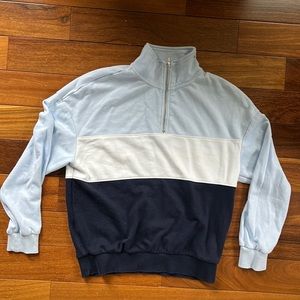 Garage xs blue and white sweatshirt